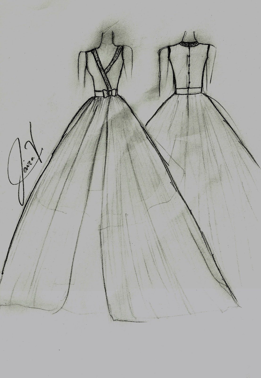 Drawing Ball Creative Gowns